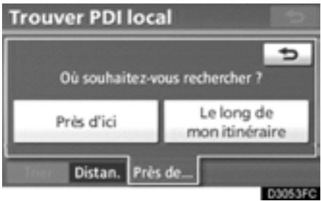 TOYOTA Highlander (2012) - Effleurez la touche du point d'intérêt désiré. - 1