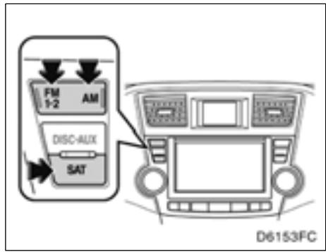 TOYOTA Highlander (2012) - — Fonctionnement de la radio - 1