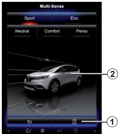 RENAULT R-Link2 (2019) - Accès rapide aux modes préférentiels - 1