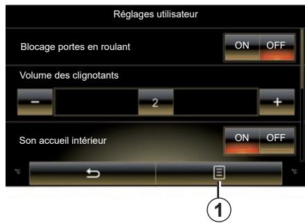 RENAULT R-Link2 (2019) - Menu « Réglages utilisateur » - 2