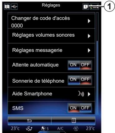 RENAULT R-Link2 (2019) - Menu « SMS » - 1