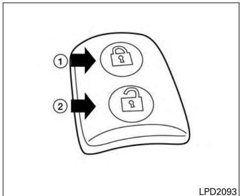 NISSAN Pathfinder 2017 - Verrouillage de l'intérieur   VERROUILLAGE AU MOYEN DE LA COMMANDE DE VERROUILLAGE INTÉRIÉURE - 1