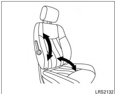 NISSAN Pathfinder 2017 - RéGLAGE MANUEL DES SIÉGES AVANT (selon l'équipement) - 4