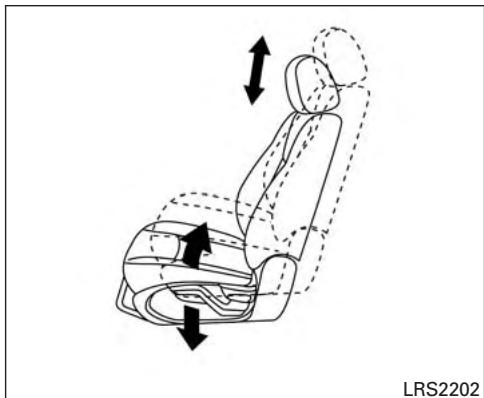 NISSAN Pathfinder 2017 - RéGLAGE MANUEL DES SIÉGES AVANT (selon l'équipement) - 3