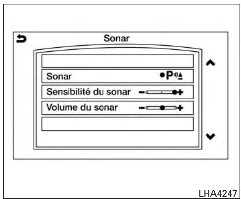 NISSAN Pathfinder 2017 - ACTIVATION ET DÉSACTIVATION DE LA FONCTION DE SONAR - 1