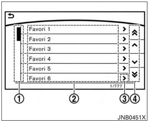 NISSAN Pathfinder 2017 - FONCTIONNEMENT DES ÉCRANS DE MENU - 1