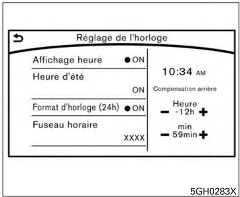 NISSAN Pathfinder 2017 - ÉCRAN DE RÉGLAGES - 1