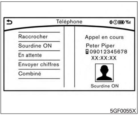 NISSAN Pathfinder 2017 - Réception d'un appel pendant qu'un appel est déjà en cours avec une autre personne - 1