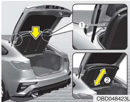 KIA Forte (2018-2021) - Couvercle de l'espace à bagages (si équipé) - 1