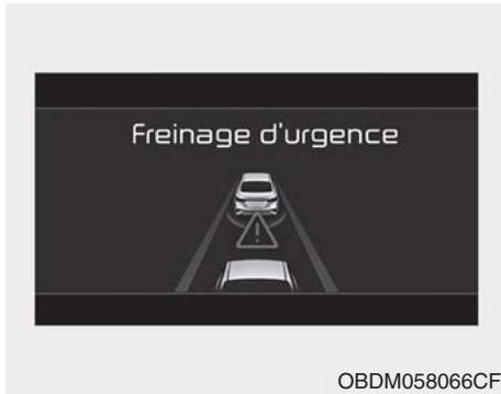 KIA Forte (2018-2021) - Freinage d'urgence (2 ^e avertissement) - 1