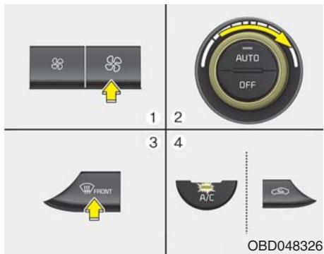 KIA Forte (2018-2021) - Dégivrage de la face extérieure du pare-brise - 1