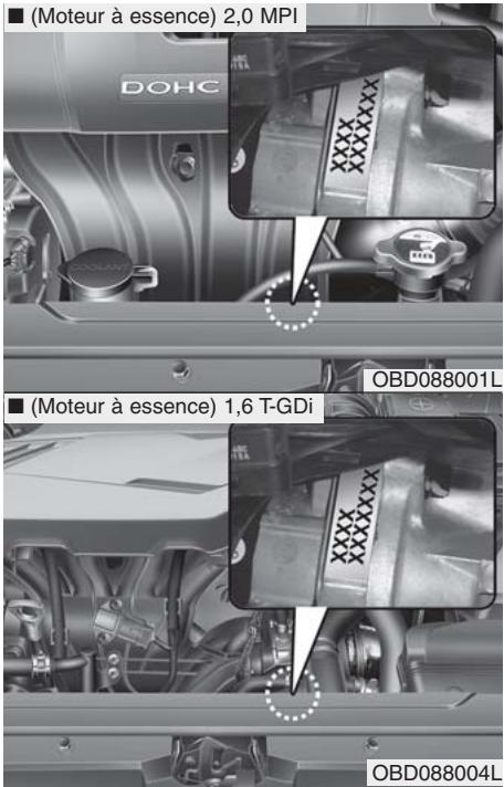 KIA Forte (2018-2021) - NUMÉRO DU MOTEUR - 1