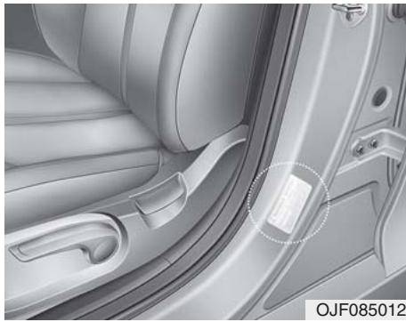 KIA Forte (2018-2021) - Pression à froid recommandée pour les pneus - 1