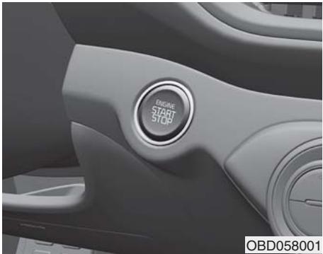 KIA Forte (2018-2021) - BOUTON DE DÉMARRAGE/ARRÊT DU MOTEUR (SI ÉQUIPÉ) - 1