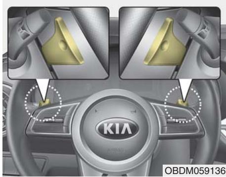 KIA Forte (2018-2021) - Palettes de changement de vitesse (si équipé) - 1