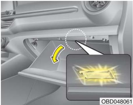 KIA Forte (2018-2021) - Lampe de la boîte à gants (si équipé) - 1