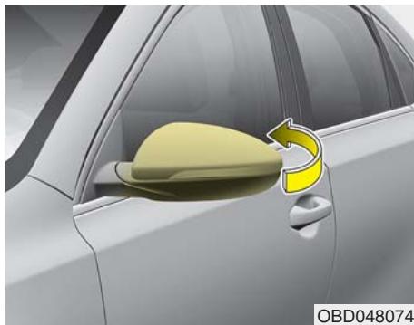 KIA Forte (2018-2021) - Rabattre le rétroviseur extérieur - 1