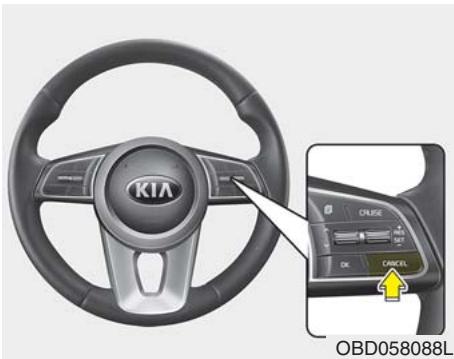 KIA Forte (2018-2021) - Pour désengager le régulateur de vitesse, procédez d'une de ces façons : - 1