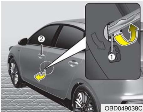KIA Forte (2018-2021) - Serrure de porte arrière à l'épreuve des enfants - 1