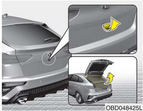 KIA Forte (2018-2021) - Ouverture du hayon - 1