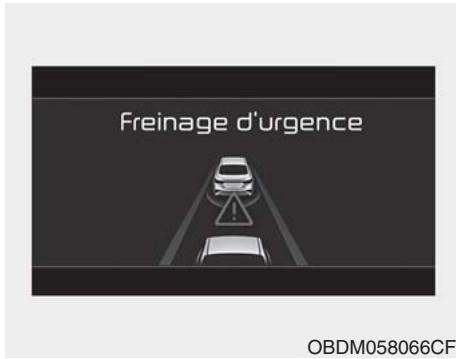 KIA Forte (2018-2021) - Freinage d'urgence (2 ^e avertissement) - 1