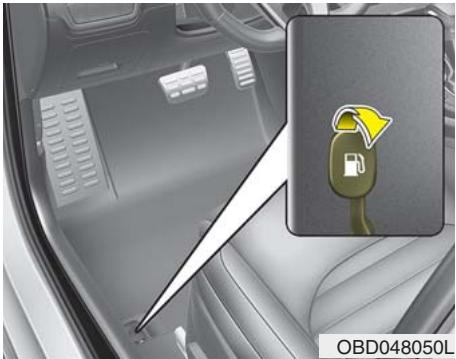 KIA Forte (2018-2021) - Ouverture de la trappe de remplissage de carburant - 1