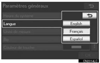 LEXUS IS XE20 Phase 2 (2010-2013) - SELECTION D'UNE LANGUAGE - 2