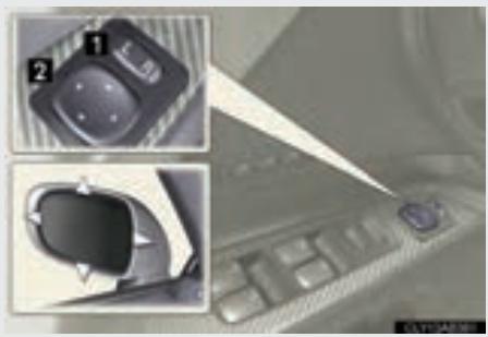 LEXUS IS XE20 Phase 2 (2010-2013) - 1-3. Equipements régibles (sièges, rétroviseurs, volant de direction) Rétroviseurs extérieurs - 1