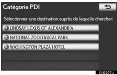 LEXUS IS XE20 Phase 2 (2010-2013) - PARAMÉTRAGE D'UN POINT DE RECHERCHE À PARTIR D'UN POINT PROCHE D'UNE DESTINATION - 1