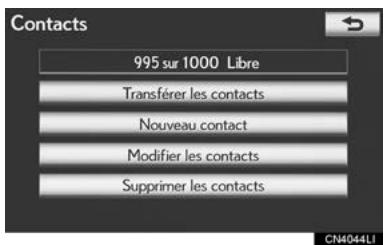 LEXUS IS XE20 Phase 2 (2010-2013) - Appuyez sur "Nouveau contact". - 1