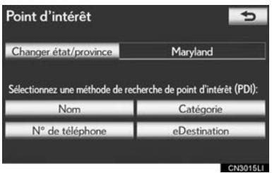 LEXUS IS XE20 Phase 2 (2010-2013) - RECHERCHE DE DESTINATION PAR "Point d'intérêt" - 1
