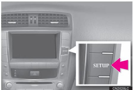 LEXUS IS XE20 Phase 2 (2010-2013) - Appuyez sur le bouton "SETUP". - 1