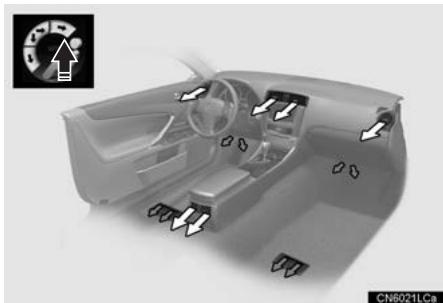 LEXUS IS XE20 Phase 2 (2010-2013) - BASCULEMENT AUX SORTIES D'AIR ET AU DÉBIT D'AIR - 2
