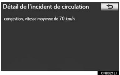 LEXUS IS XE20 Phase 2 (2010-2013) - AFFICHAGE D'ÉVENEMENTS RELATIFS À LA CIRCULATION - 5