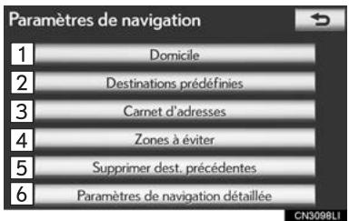 LEXUS IS XE20 Phase 2 (2010-2013) - Appuyez sur "Navigation". - 2