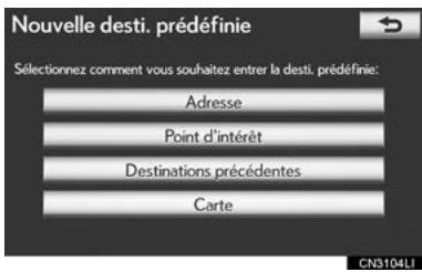 LEXUS IS XE20 Phase 2 (2010-2013) - ENREGISTREMENT DES DESTINATIONS PRÉRÉGLEES - 2