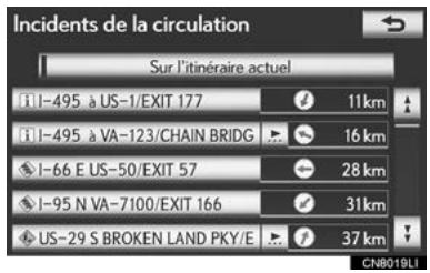 LEXUS IS XE20 Phase 2 (2010-2013) - AFFICHAGE D'ÉVENEMENTS RELATIFS À LA CIRCULATION - 3