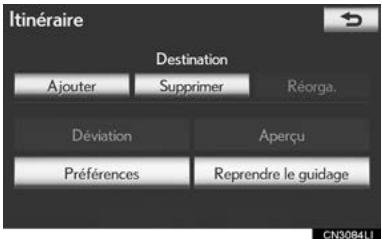 LEXUS IS XE20 Phase 2 (2010-2013) - Appuyez sur "Reprendre le guidage". - 1