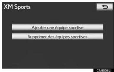 LEXUS IS XE20 Phase 2 (2010-2013) - PARAMÉTRES DE XM Sports - AJOUT OU SUPPRESSION D'ÉQUIPES - 2