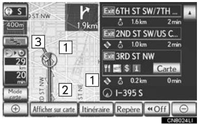 LEXUS IS XE20 Phase 2 (2010-2013) - AFFICHAGE D'INFORMATIONS RELATIVESÀXMNavTraffic® - 4
