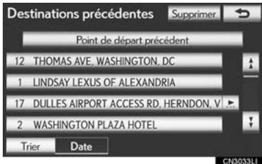 LEXUS IS XE20 Phase 2 (2010-2013) - RECHERCHE DE DESTINATION PAR "Destinations précédentes" - 1