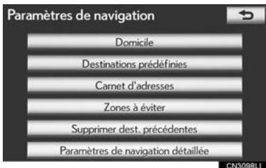 LEXUS IS XE20 Phase 2 (2010-2013) - Appuyez sur "Navigation". - 2
