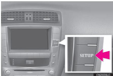 LEXUS IS XE20 Phase 2 (2010-2013) - Appuyez sur le bouton "SETUP". - 1