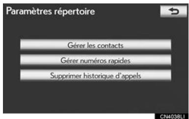 LEXUS IS XE20 Phase 2 (2010-2013) - SUPPRESSION DE L'HISTORIQUE DES APPELS - 1