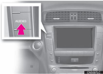LEXUS IS XE20 Phase 2 (2010-2013) - Appuyez sur le bouton "AUDIO". - 1