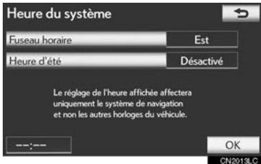 LEXUS IS XE20 Phase 2 (2010-2013) - FUSEAU HORAIRE - 1