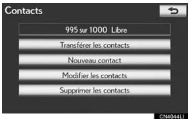 LEXUS IS XE20 Phase 2 (2010-2013) - SUPPRESSION DE DONNÉES DU RÉPERTOIRE TÉLÉPHONIQUE - 1