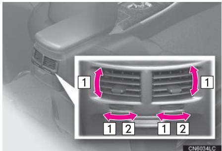 LEXUS IS XE20 Phase 2 (2010-2013) - Sorties centrales arrriere - 1