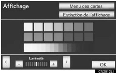 LEXUS IS XE20 Phase 2 (2010-2013) - RéGLAGE DES PARAMÉTRES DE L'ÉCRAN - 4