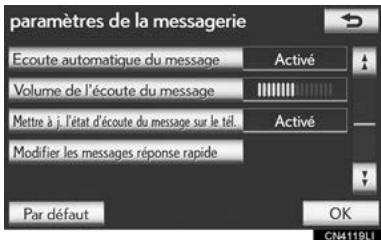 LEXUS IS XE20 Phase 2 (2010-2013) - MODIFICATION DES MESSAGES DE RÉPONSE RAPIDE - 1